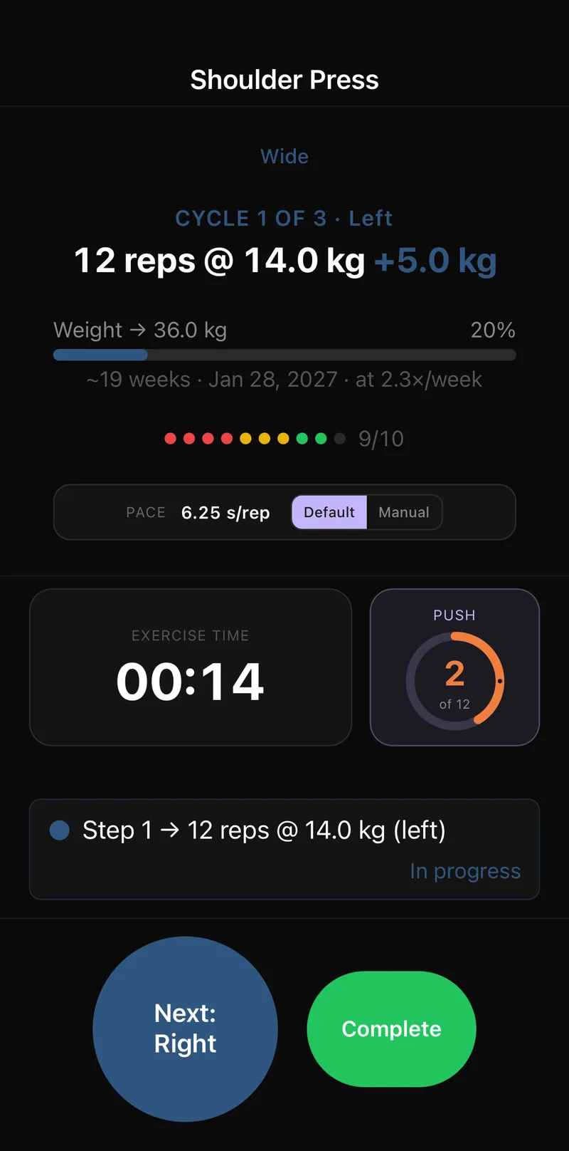 An exercise library that remembers everything